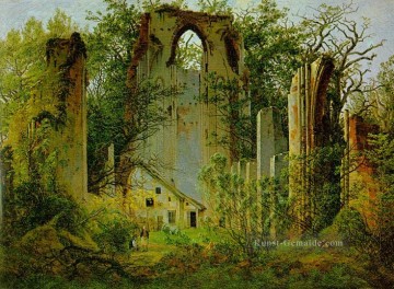  Friedrich Werke - Eldena Ruin CDF Romantische Landschaft Caspar David Friedrich Wald